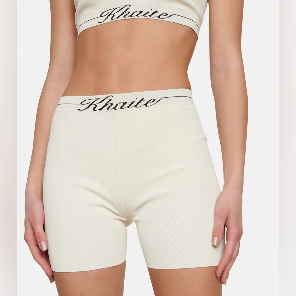 KHAITE Cream Bike Shorts